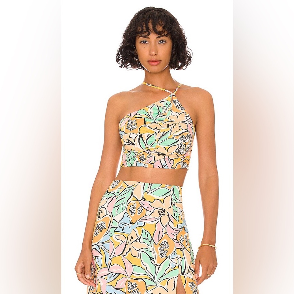 Astr NWOT Covina Floral Yellow Set Size S